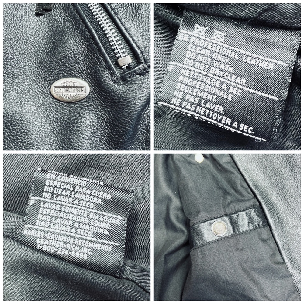🚫SOLD |•HARLEY-DAVIDSON•| Awesome HD Black Leather Jacket - Picture 13 of 15